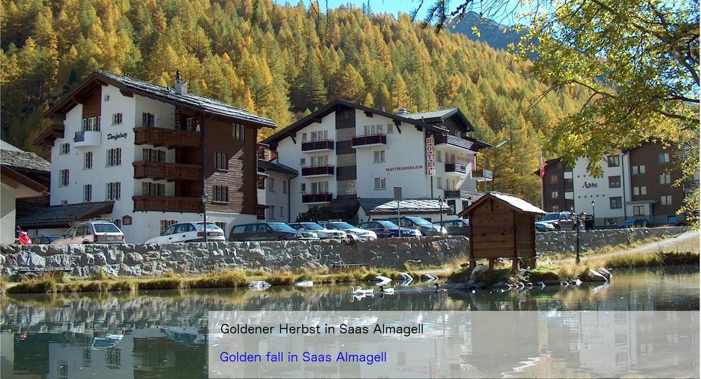 Hotel Restaurant Mattmarkblick Saas-Almagell Exterior foto